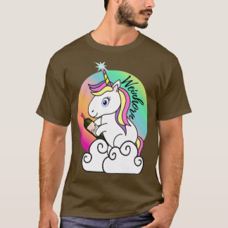 Weinhorn, Einhorn JGA Party motif für Königinnen T-Shirt