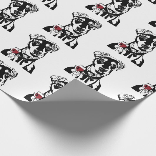 Weinhund Geschenkpapier (Ecke)