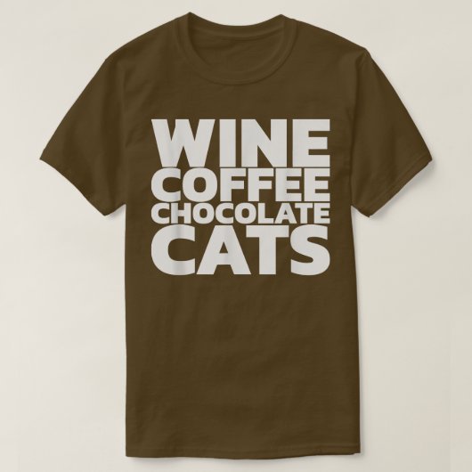 Weinkaffee Schokolade Katzen258 T-Shirt (Design vorne)