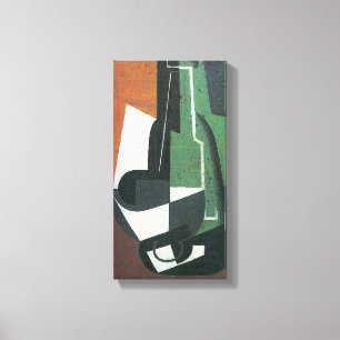 Weinkaraffe Flasche von Juan Gris, Vintage Kubismu Leinwanddruck