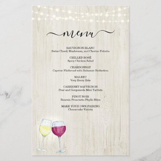 Weinkarte (Vorderseite)