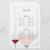 Weinkarte (Vorne/Hinten)