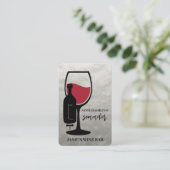 Weinkarte Bar Sommelier Designer Business Card Visitenkarte (Stehend Vorderseite)