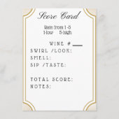 Weinkarte Begleitkarte (Vorderseite)