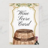 Weinkarte Begleitkarte (Rückseite)