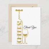 Weinkarte Einladungspostkarte (Vorne/Hinten)