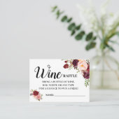 Weinkarte Englisch Spanische Duschkarte Platzkarte (Stehend Vorderseite)