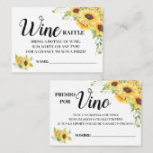 Weinkarte Englisch Spanische Duschkarte Platzkarte (Vorne/Hinten)