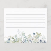 Weinkarte für das botanische Brautparty (Rückseite)