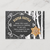 Weinkarte für die Verlosung der Kinderdusche Begleitkarte (Vorderseite)