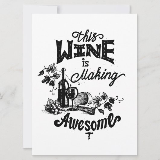 Weinkarte für Freunde Feiertagskarte (Vorderseite)