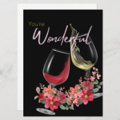 Weinkarte für Freunde Feiertagskarte (Vorne/Hinten)