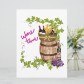 Weinkarte für Freunde Feiertagskarte (Stehend Vorderseite)