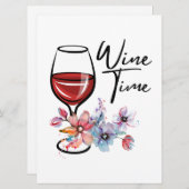 Weinkarte für Freunde Feiertagskarte (Vorne/Hinten)