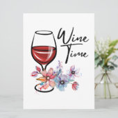 Weinkarte für Freunde Feiertagskarte (Stehend Vorderseite)