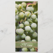 Weinkarte für grüne Trauben Menükarte (Vorderseite)