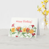 Weinkarte Happy Birthday Card Karte (Gelbe Blume)