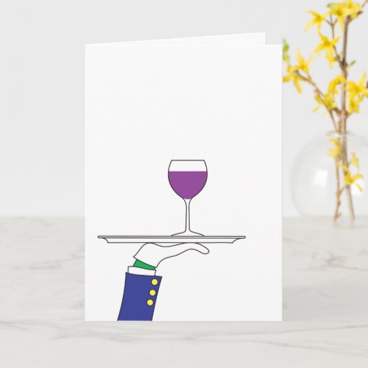 Weinkarte Karte (Gelbe Blume)