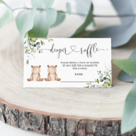 Weinkarte mit zwei Bären Begleitkarte