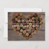 Weinkarte Nr. 2 Rustikaler Empfang Einladung (Vorderseite)