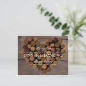 Weinkarte Nr. 2 Rustikaler Empfang Einladung (Stehend Vorderseite)