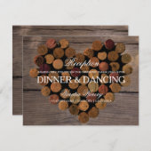 Weinkarte Nr. 2 Rustikaler Empfang Einladung (Vorne/Hinten)