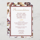 Weinkarte Rose Hochzeitsunterkünfte Einladung (Vorne/Hinten)