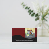 Weinkarte {Rot} Visitenkarte (Stehend Vorderseite)