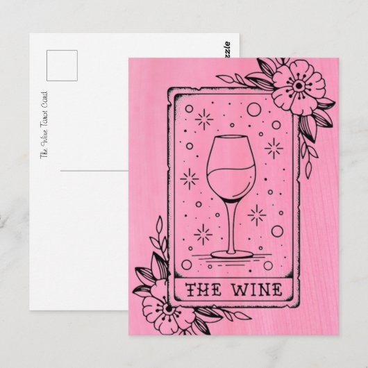 Weinkarte Tarot Postkarte (Vorne/Hinten)