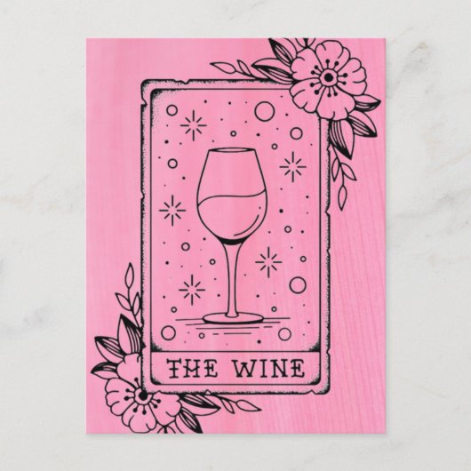 Weinkarte Tarot Postkarte (Vorderseite)