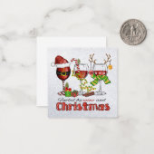 Weinkarte und Weihnachtskarte Mitteilungskarte (Vorderseite/Rückseite Beispiel)