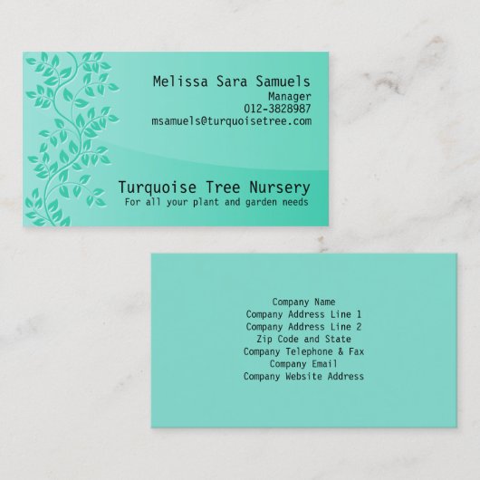 Weinkarte Verlass Natur Visitenkarte (Vorne/Hinten)