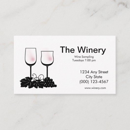 Weinkarte Visitenkarte (Vorderseite)