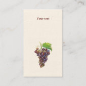 Weinkarte Visitenkarte (Rückseite)