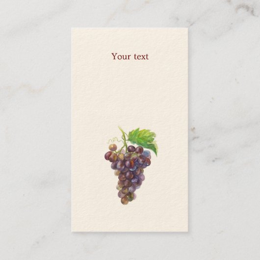 Weinkarte Visitenkarte (Rückseite)