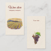 Weinkarte Visitenkarte (Vorne/Hinten)