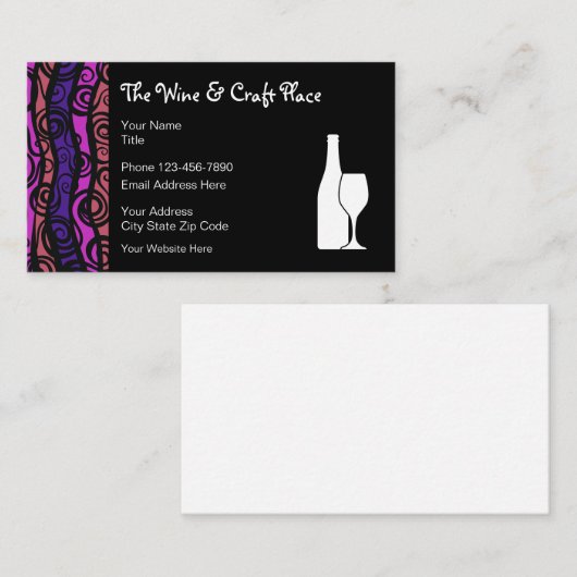 Weinkarte Visitenkarte (Vorne/Hinten)