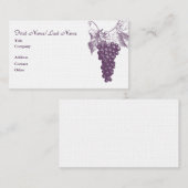 Weinkarte Visitenkarte (Vorne/Hinten)