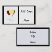 Weinkarte Visitenkarte (Vorne/Hinten)