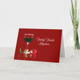 Weinkarte zum Geburtstag, Familie, Freunde Karte