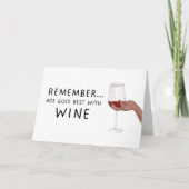 Weinkarte zum Geburtstag Feiertagskarte (Vorderseite)