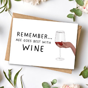 Weinkarte zum Geburtstag Feiertagskarte