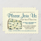 Weinkäse Degustation Cocktail Party Stilton Blue Einladung (Vorne/Hinten)