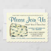 Weinkäse Degustation Cocktail Party Stilton Blue Einladung (Vorderseite)