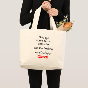 Weinkäse Humour Tote Bag Jumbo Stoffbeutel