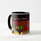 Weinkäse-Tafelszene Tasse (Vorderseite Links)