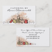 Weinkäsefrucht-Kochs-Catering-Geschäftskarte Visitenkarte (Vorne/Hinten)