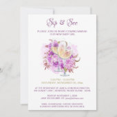 *~* Weinkäsesorte SIP UND SIEHE Dusche Party Einladung (Vorderseite)