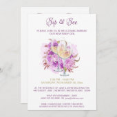 *~* Weinkäsesorte SIP UND SIEHE Dusche Party Einladung (Vorne/Hinten)