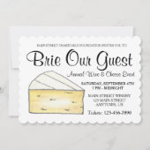Weinkäsesorten Cocktail Party Brie Unser Gast Einladung (Vorderseite)